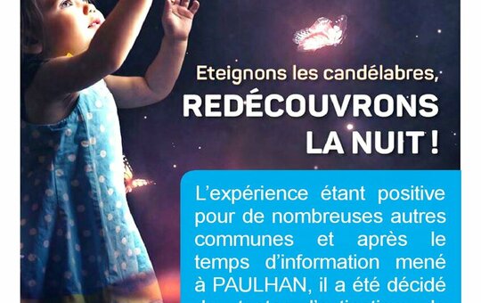 Ma ville est belle la nuit : extinction de l'éclairage public
