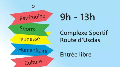  Forum des Associations / Samedi 9 septembre / 9h à 13h / Complexe Sportif Route d'Usclas
